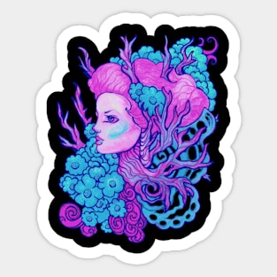 Blue Posy Spring Dryad Sticker